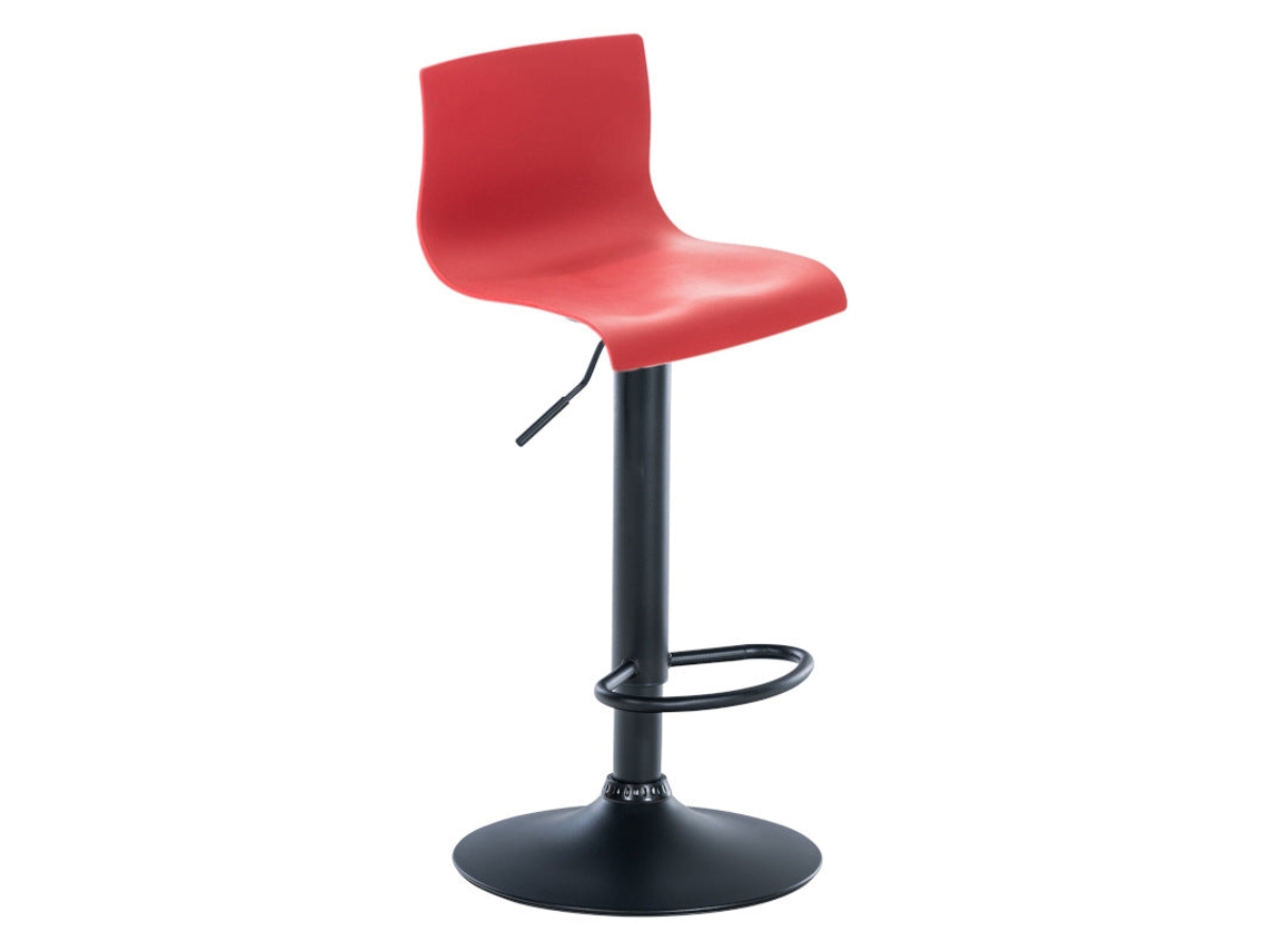 DUDECOR Taburete Alto Hover Negro Rojo