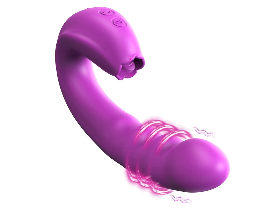 Vibrador De Masaje Para Lamer La Lengua Multifrecuencia 3 En 1 Para Mujeres (prpura) Bestvite