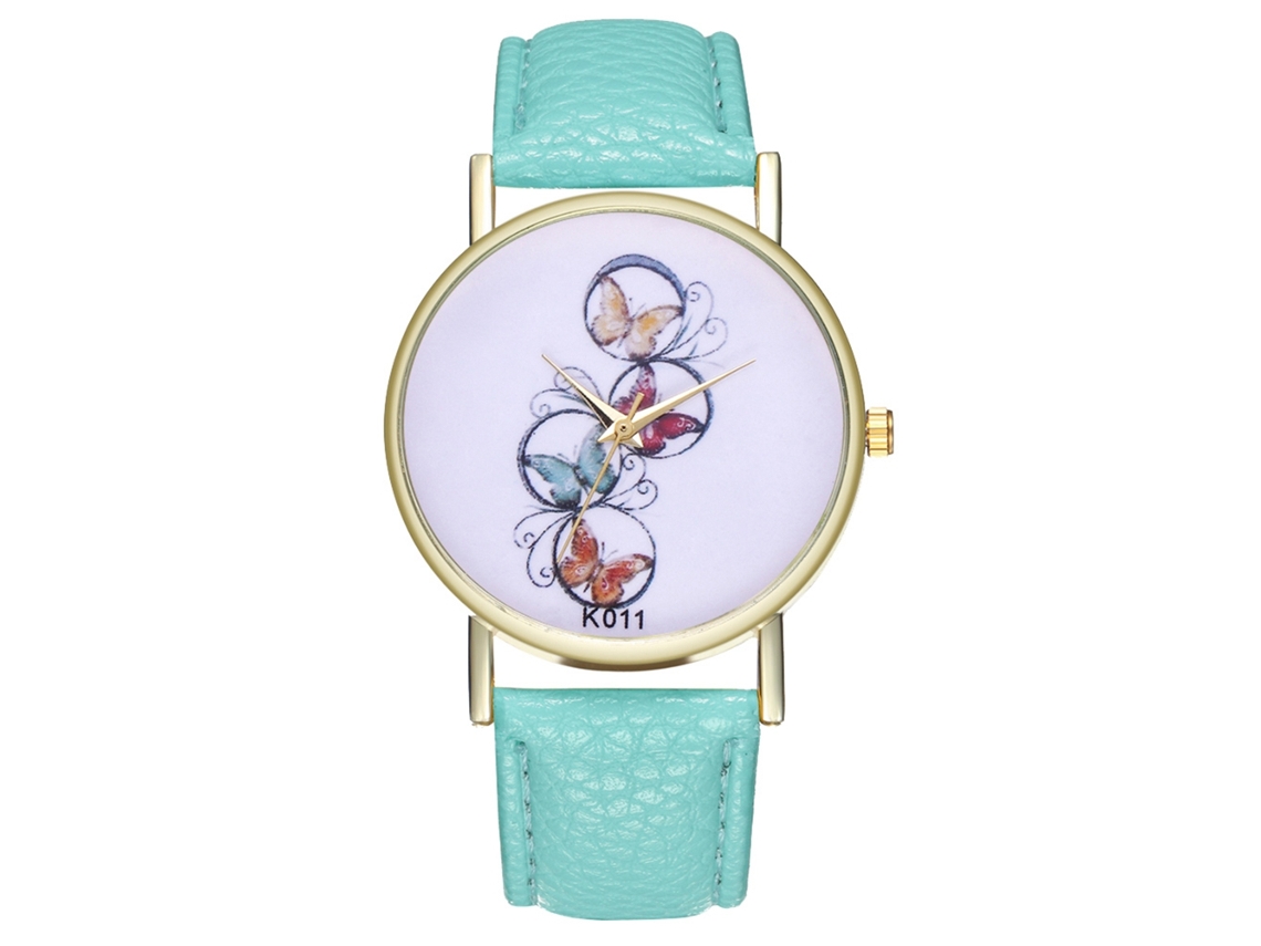 Reloj De Cuarzo Con Correa De Cuero Pu Zhoulianfa Unisex (menta)