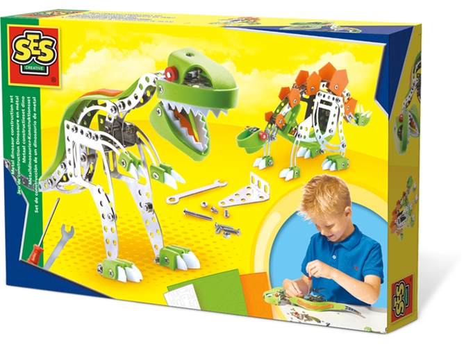 Juguete de Construcción SES CREATIVE Set de construcción Dinosaurio de metal