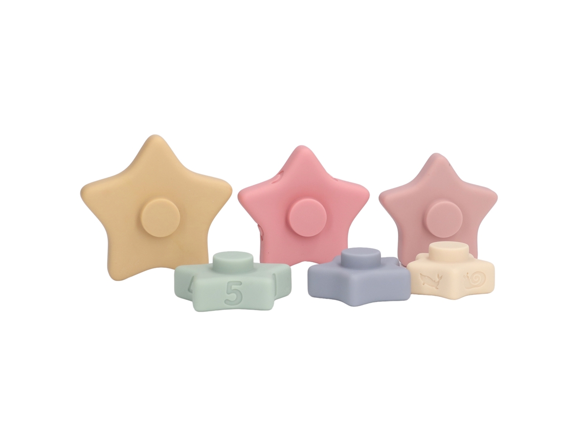 Juguete De Apilar De Silicona Para Bebés, Bloques Suaves De Apilamiento Sensorial