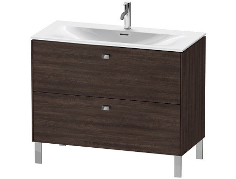 Pedestal de lavabo DURAVIT Brioso vertical 102,0 x 47,9 cm 2 cajones incl. recorte de sifón y delantal para lavabo Viu 234410