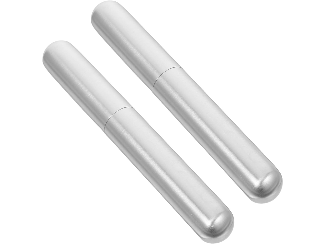 Ciieeo Com 2 Tubos Para Charutos Em Aço Inoxidável Com Tampas Herméticas E Estojo Tubular.