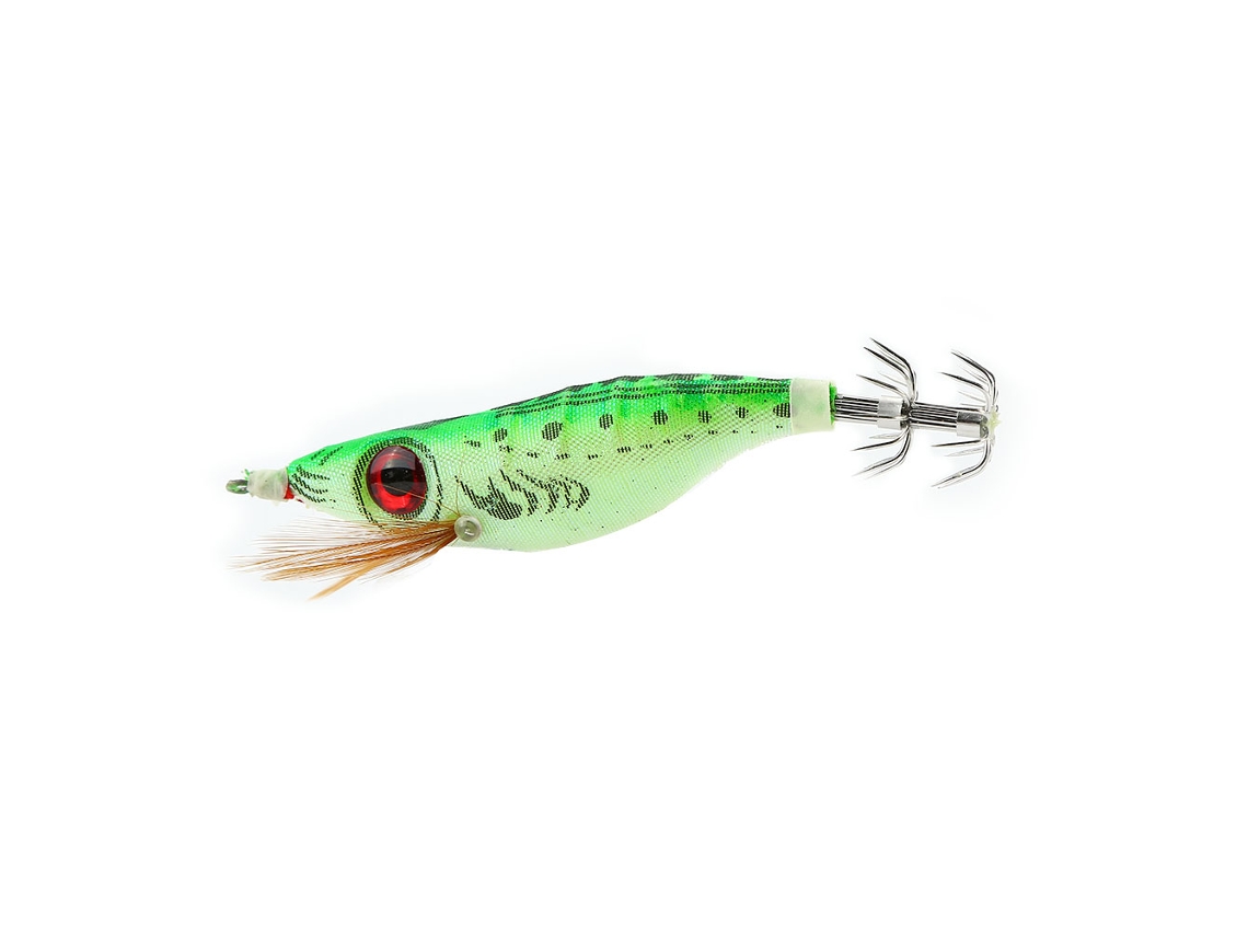 Cebo Artificial De Calamar Luminoso Para Pesca Nocturna Con Anzuelo Realista Glow In Dark Verde