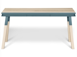 Escritorio MON PETIT MEUBLE FRANÇAIS Rectangular de Madera Maciza Con 1 Cajón 140 cm