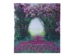 Rebe-calcomanía Escalera Con Patrón De Flor Morada 3d Decorativa Desmontable Para Hogar Pared Pisos