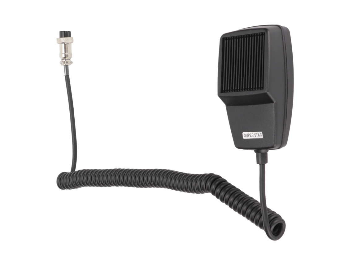 Microfone De Reposição Para Rádio Cb 4 Pinos Preto Alto Qualidade Para Walkie Talkie Cobra Uniden Galaxy