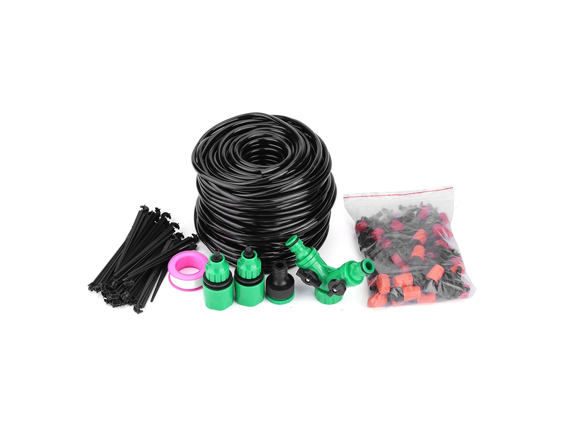 Kit De Microirrigación De Agua De 40 M Para Plantas De Jardín E Invernadero Con Manguera Automatizada