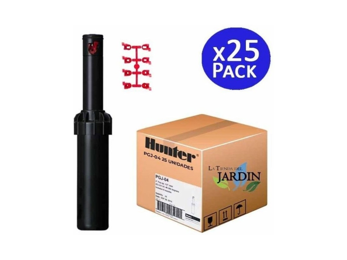 25 Aspersor HUNTER Pgj-04 1/2 Alcance 4,3 a 11,6 M HUNTER