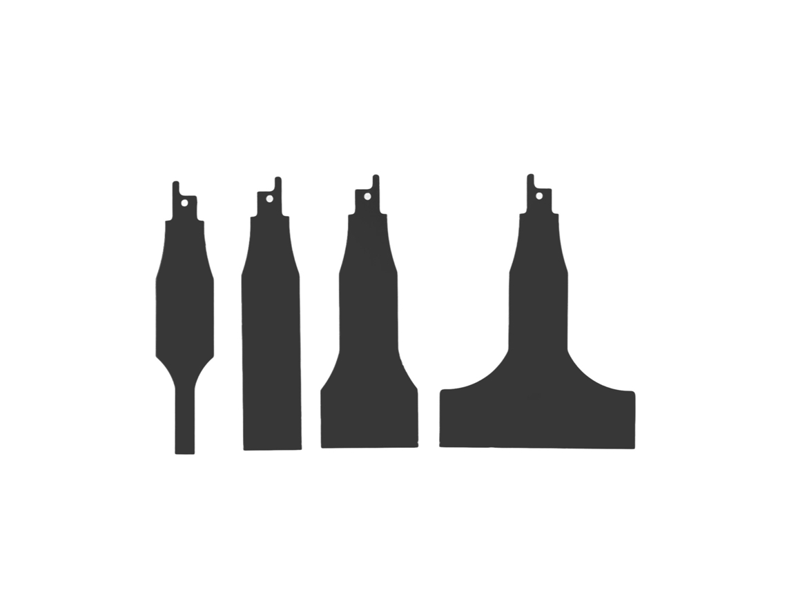4 Raspadores Para Hojas De Sierra Recíproca, Acero De Alto Carbono, Herramienta Multifuncional Para La Limpieza De Azulejos.