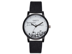 Reloj De Pulsera Casual Para Hombres Gaiety De Cuarzo Con Dial Redondo Negro