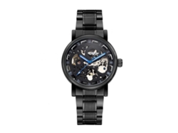 Reloj Automático Mecánico Hombre De Acero Inoxidable Con Correa Hueca (negro)