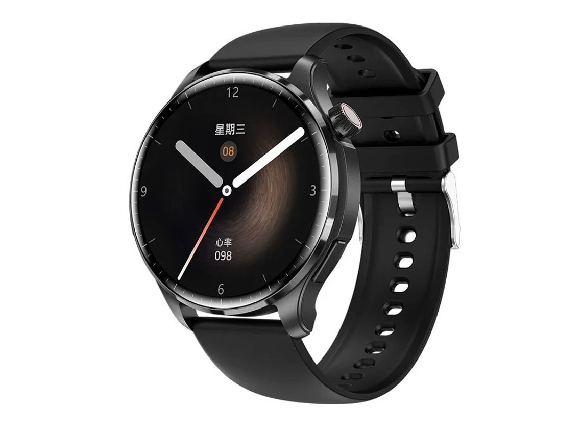 Reloj inteligente deportivo Yizhood, pantalla HD de 366 x 366, NFC, rastreador GPS y brújula, compatible con Android e iOS (negro)