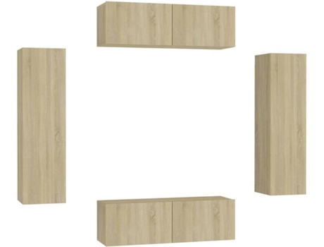Conjunto 4 de muebles de salón VIDAXL roble Sonoma