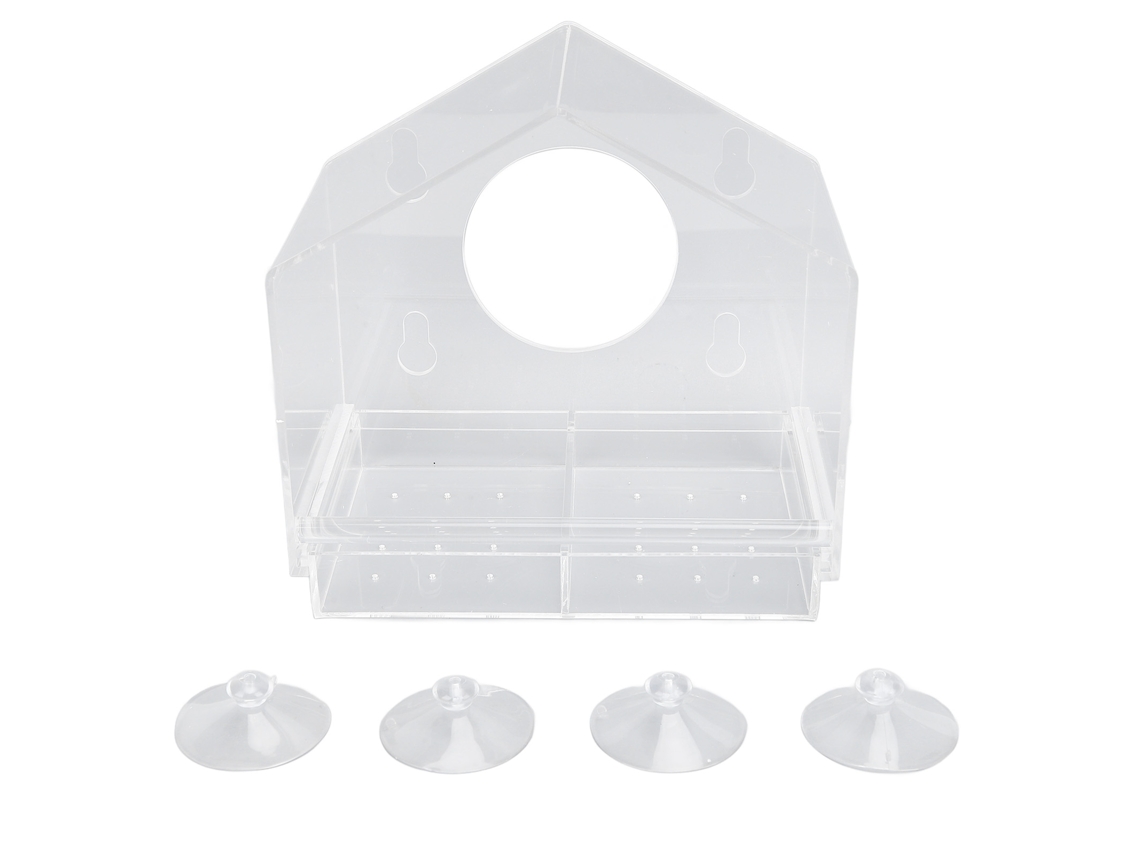 Ventana De Comedero Para Pájaros, Accesorio De Tetina De Plástico Transparente, Lindo Para El Hogar