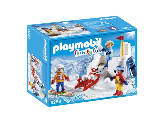 PLAYMOBIL Family Fun: Lucha de bolas de nieve 9283 (Edad Mínima: 4 - 30 Piezas)