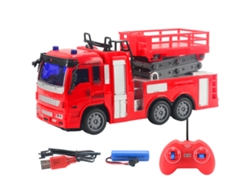 2026 Coche De Bomberos Control Remoto Con Luces Led Modelo De Coche De Ingeniería Juguete Regalo Para Niños