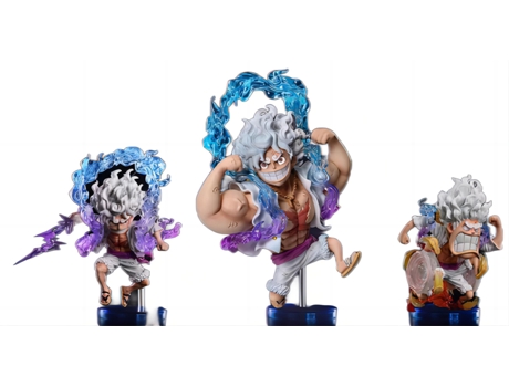 EZII Figura Anime one pease Nica Luffy 13 WHITE 3 IN 1 multicolor crianças presente brinquedo bonito