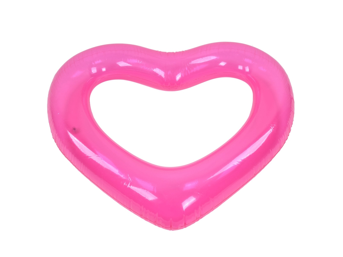 Flotador De Piscina Con Forma De Corazón, Pvc Ligero, Hipoalergénico, Estilo Romántico, Rosa, Verano.