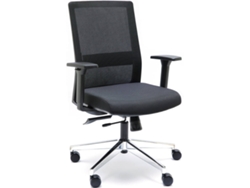 Silla de Escritorio Operativa EUROMOF Niza Negro (Brazos Ajustables - Espuma)