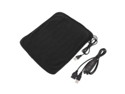 Almohadilla Calefactora Usb Portátil Para Hombros Cuello Piernas Cintura Con Regulación De Temperatura Y Temporizador Negro