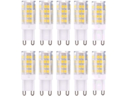Bombilla Led G9 De 5w, Luz Blanca Cálida De 3000k, Equivalente A Una Halógena De 40w, 420lm, No Regulable, Paquete De 10 Unidades, Clase A+.