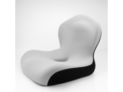 Cojín De Asiento Ergonómico De Espuma Viscoelástica Para Oficina Con Respaldo, Para Aliviar La Ciática (seda Hielo/gris) Gertiz