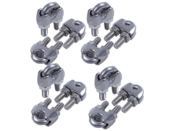 Abrazaderas De Cable De Acero Inoxidable 6mm 1/4 Pulgada Para Barcos 12 Piezas