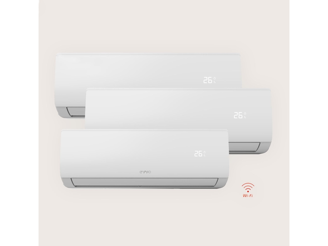 Aire acondicionado EVVO Clima Multi 3x1 WiFi con sistema inverter 9 000 + 9 000 + 12 000 BTU
