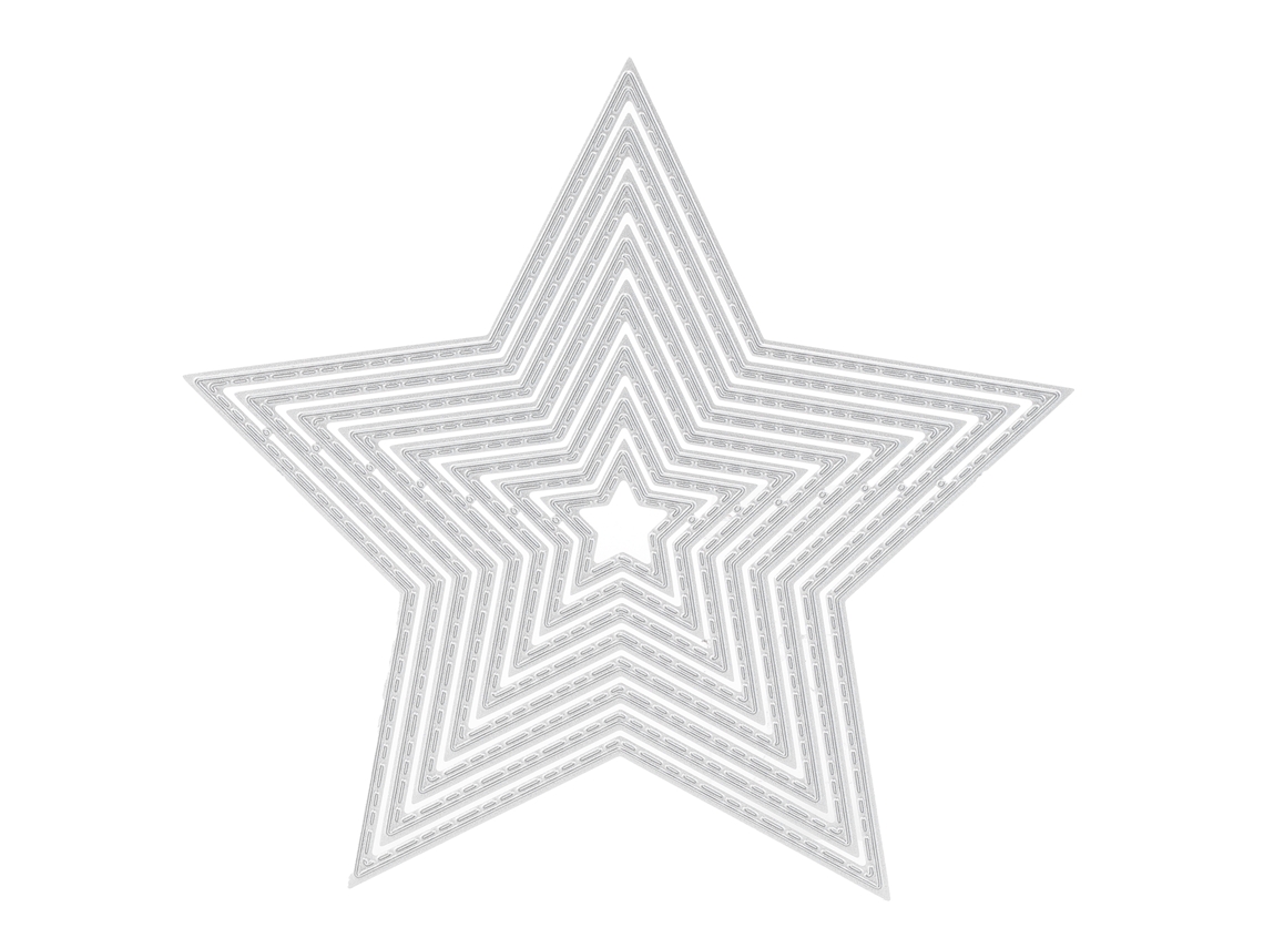 Troquel De Corte De Metal En Forma De Estrella De Cinco Puntas Para Scrapbooking Y Tarjetas Diy.