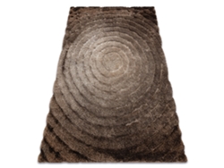 Alfombra Moderno Flim 008-B7 Lanudo, Circulos - Structural Marrón (120 x 160 cm)