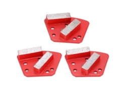 3 Peças De Sapatos De Esmerilado Diamante Trapezoidal Para Cortar Concreto Com 6 Buracos, Dentes Retos, Vermelho 30