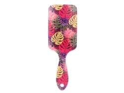 Pente Antiestático De Padrão De Folhas Com Massagem Resistente A Emaranhamentos Para Cabelo (folhas Vermelhas)