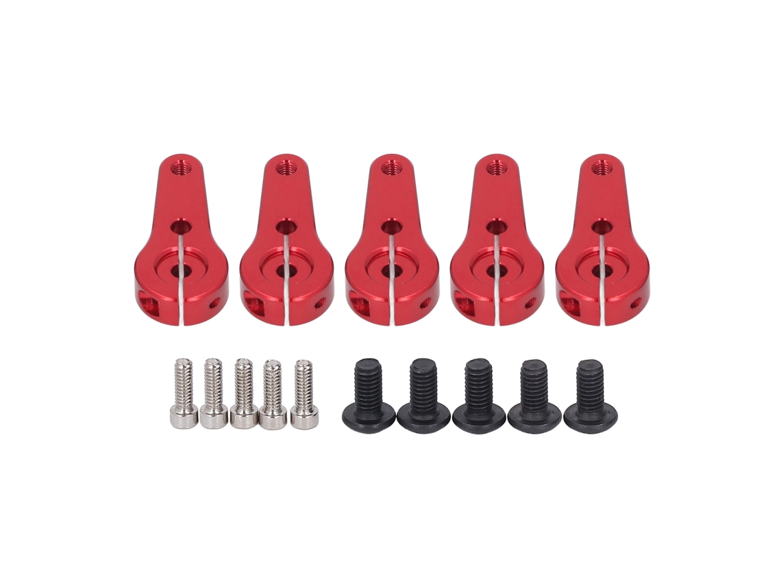5 Brazos De Servo De Aluminio 25t M3 31mm Para Coches Rc Redcat Axial Scx10 D90 Hpi Rojo