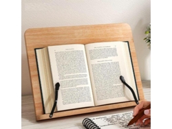 Atril de lectura de madera ajustable, soporte plegable para libros, soporte para tableta, organizador de escritorio para sala de estudio en casa Ehstmind