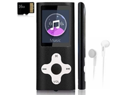 Reproductor MP3 portátil Bluetooth Siurn Hc01 7 de 16 GB, color negro