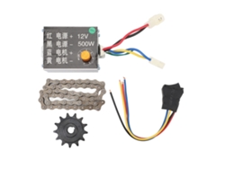 Jinwei-controlador De Velocidad Para Motor De Escobillas 12v500w Con Cadena 410 Piñón 13t Y Interruptor De Rebobinado 20a