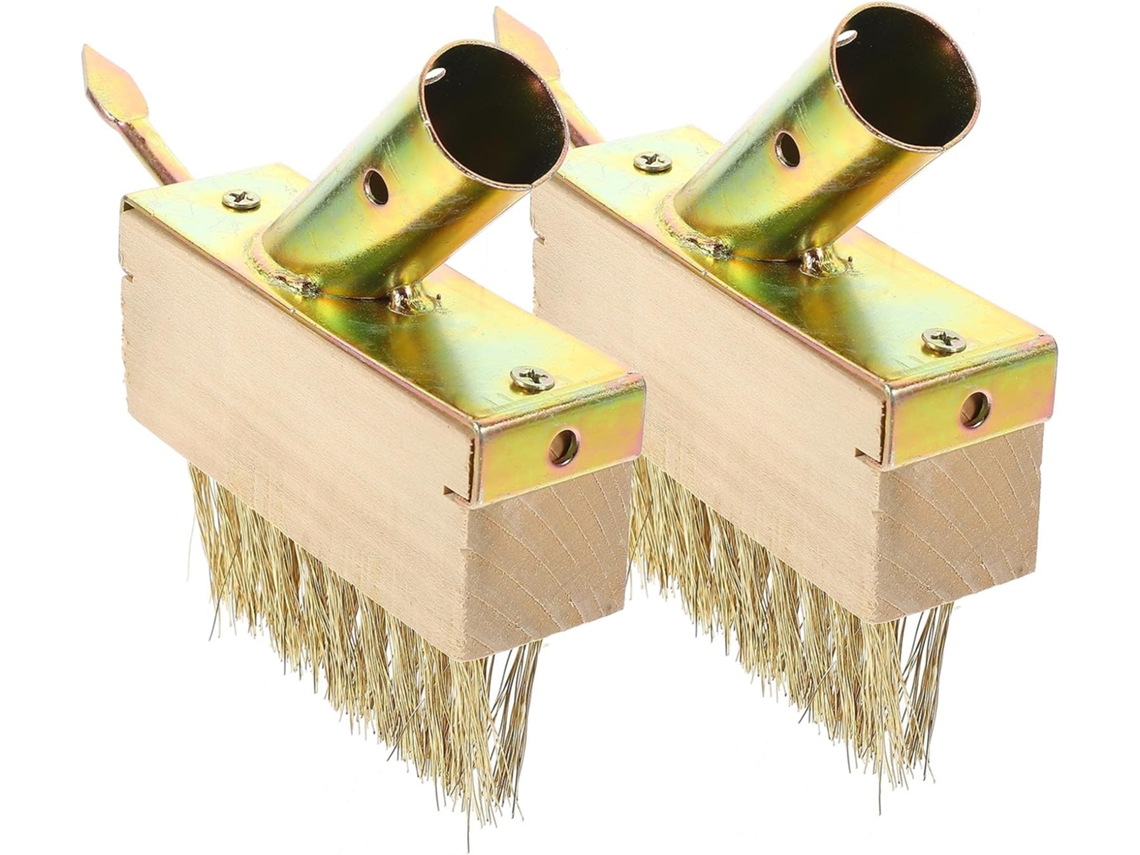 2 Cepillos De Alambre De Acero Para Eliminar Malas Hierbas En Suelos De Madera Y Grietas.