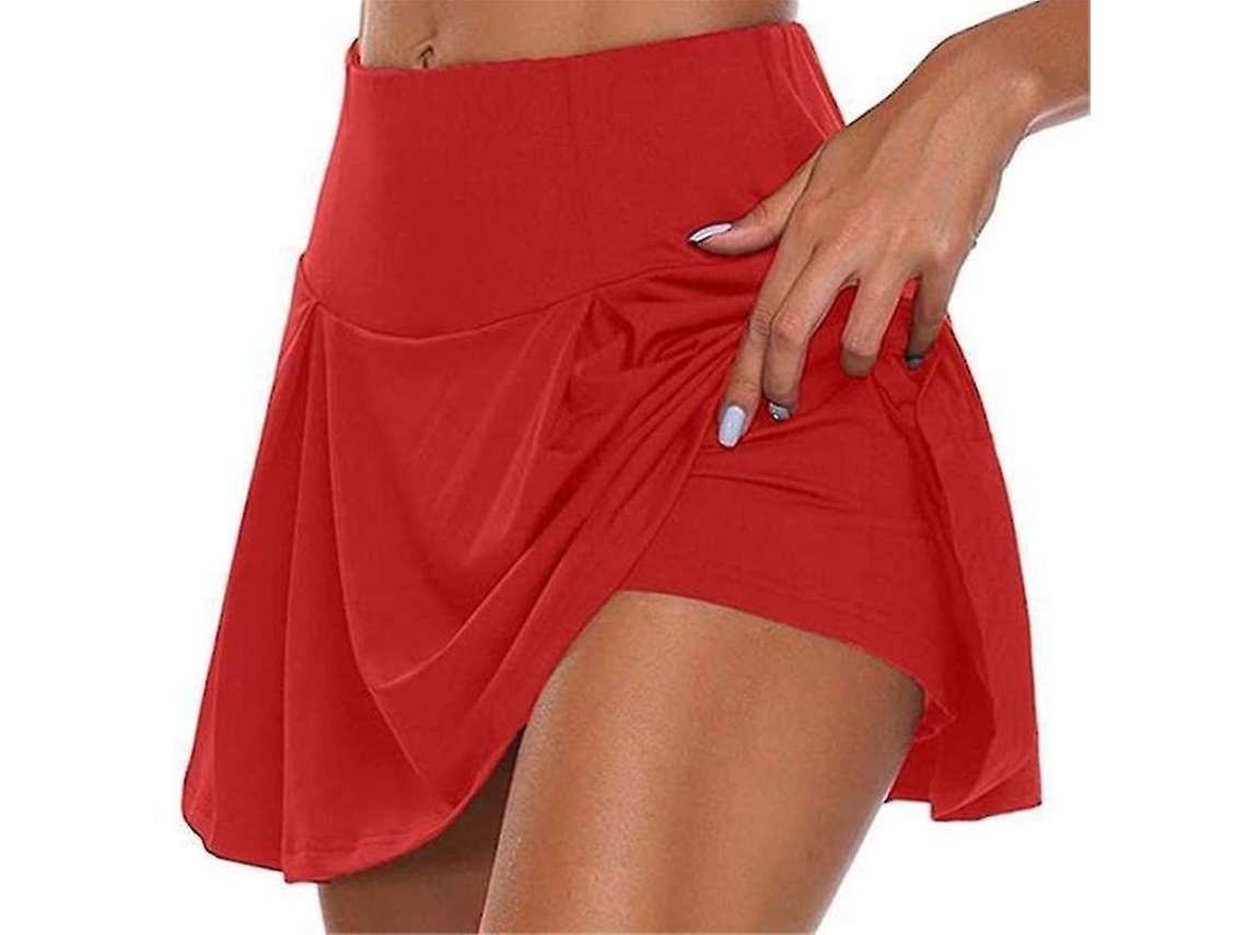 2026-falda Deportiva Para Mujer Con Shorts Internos Plisada De Poliéster Y Fibra Lechosa Para Verano Casual Y Deportivo
