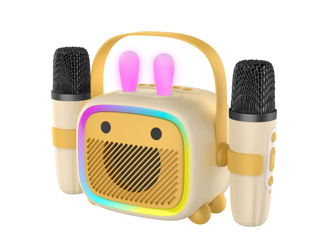 Altavoz Bluetooth Infantil - Altavoz Con Función De Grabación - Altavoz Infantil Con Soporte - Blanco Roto