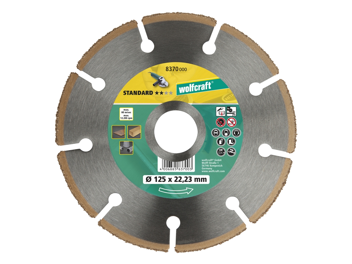 Wolfcraft 8370000 - 1 Disco Para Cortar Ct Ø 125x22,2 Mm