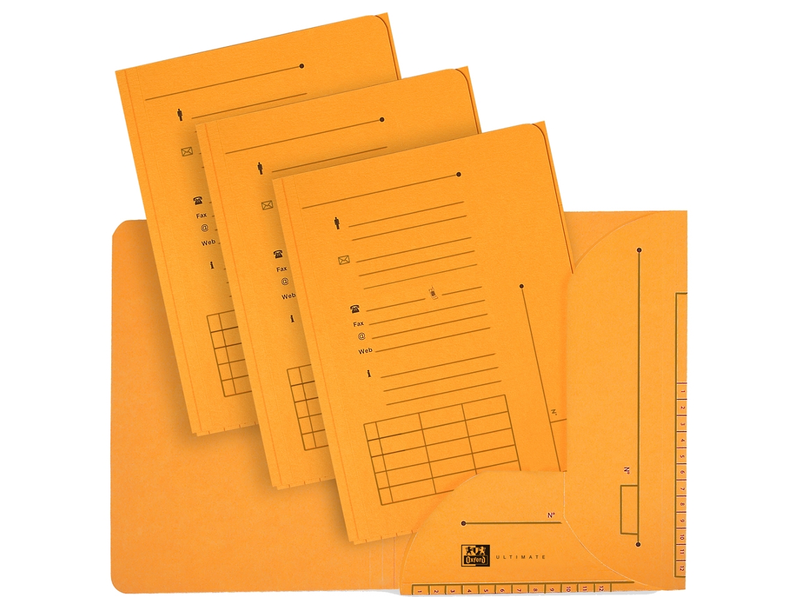 Carpeta de Configuración OXFORD Ultimate con 2 Solapas Din A4 Naranja