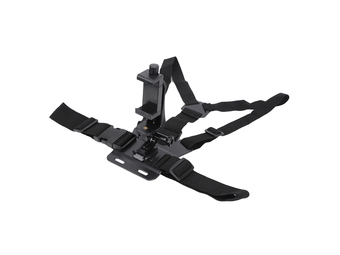 NEVEANCE Correa Ajustable de Pecho Negro de Plástico, Cinturón de Seguridad con Gancho Cómodo para Cámara de Acción Gopro