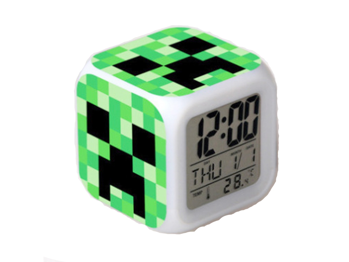 MEOIRUERY Despertador Minecraft LED colorido