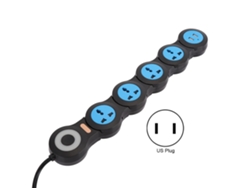 Enchufe Multifuncional (5 Puertos 10a, Con Puerto Usb, Compatible Con Enchufe Estadounidense)