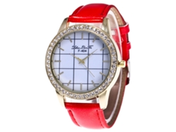 Reloj De Pulsera Analógico Para Pareja Con Correa De Poliuretano, Estilo Moderno, Movimiento De Cuarzo (rojo)