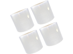 Paquete de 4 rollos de película estirable de PE gruesa, resistente al desgaste y transparente.