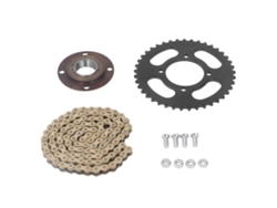 Kit De Cadena Y Piñón De Aluminio Dorado Para Bicicleta, 104 Eslabones, 41 Dientes, Para Scooters, Motocicletas Y Quads.