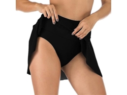 2026-falda De Baño Para Mujer De Cintura Alta Con Volantes Traje De Baño Fkh L Negro