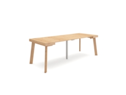 Mesa Consola extensible 220 Para 10 comensales Patas de madera Roble
